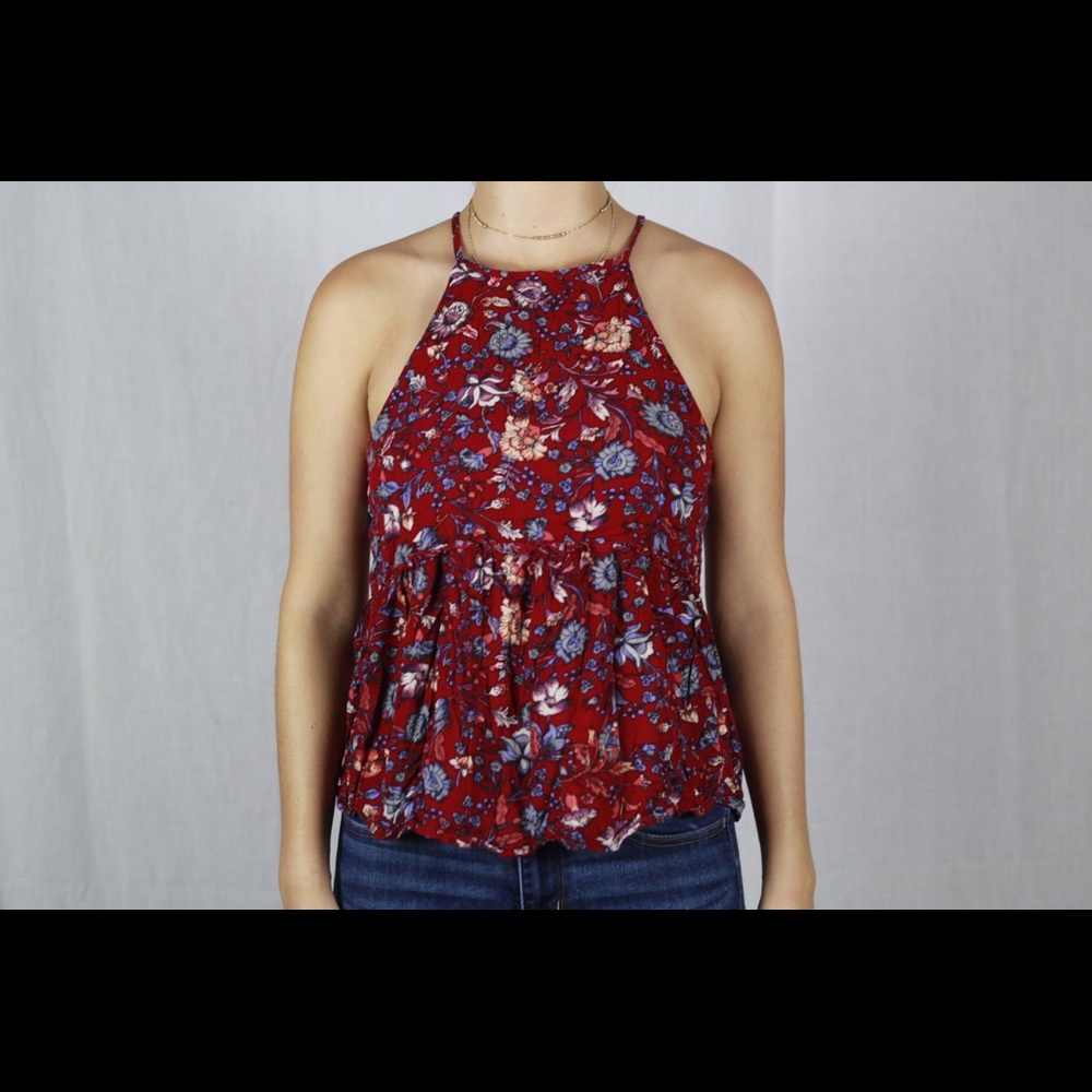 floral flowy tank top